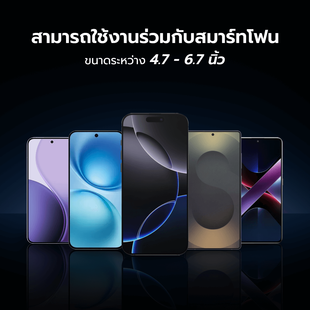 แท่นชาร์จแม่เหล็กติดมือถือ ZTEC ZMH113 รองรับ USB-C รับน้ำหนัก 1 กก